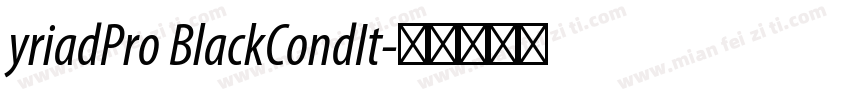yriadPro BlackCondIt字体转换